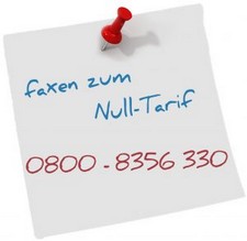 Faxen zum Null- Tarif 0800-83 56 330